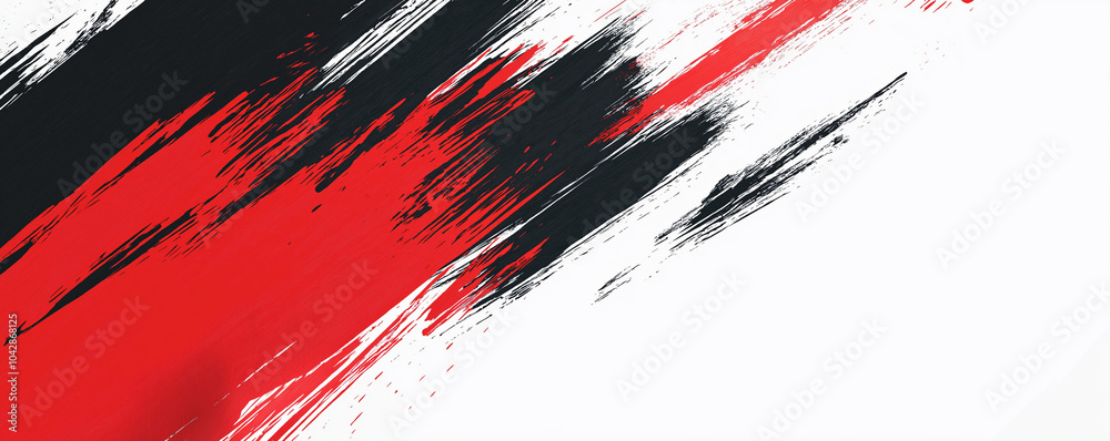 A dynamic abstract black and red background with brush strokes. AI ...