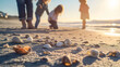 © GoldPumaze - A beautiful family outing at the beach, collecting seashells and enjoying the crisp autumn breeze.