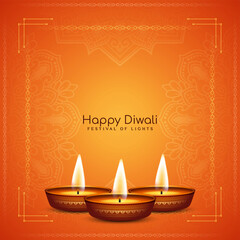 Happy Diwali Indian traditional festival elegant background design