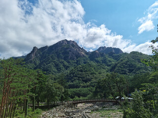 Canvas Print - 
This is a panoramic view of Seoraksan National Park.