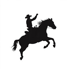 Poster - Rodeo Silhouette, Illustration Isolated On White Background