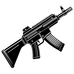 Wall Mural - assault rifle vector illustration