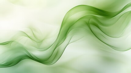 Poster - A captivating green blurry background with flowing lines and abstract shapes, perfect for conveying a sense of motion and energy.