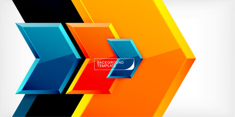 Poster - Vector 3d arrow techno design template