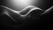 © artzone - Abstract flowing shapes in monochrome with soft lighting.