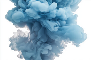 blue smoke on white background