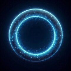 Wall Mural - abstract digital background featuring swirling blue circles and glowing patterns creating a futurist