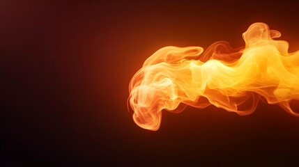 Poster - Dynamic flame illustration with vibrant colors on a dark background, showcasing flowing fire effects.