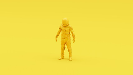 Wall Mural - yellow astronaut space suit helmet visor retro science vivid sci fi outer space protection yellow ba