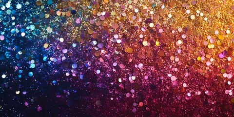 a colorful background with many small, colorful, glittery dots. the dots are of different colors and