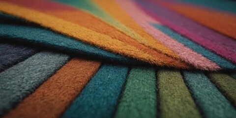 Aufkleber - A colorful carpet with stripes of different colors