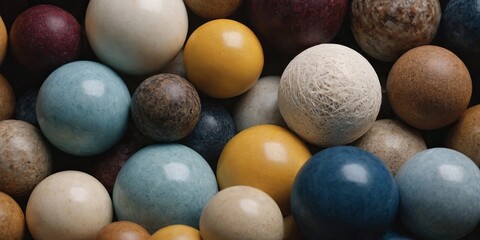 Aufkleber - A bunch of different colored balls are piled on top of each other