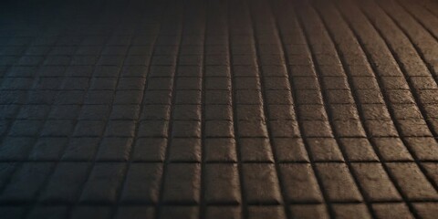 Poster - The image is a close up of a black and white tile floor