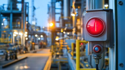 Industrial alarm signal, showcasing the importance of robust alarm systems in industrial environments for worker safety and equipment protection