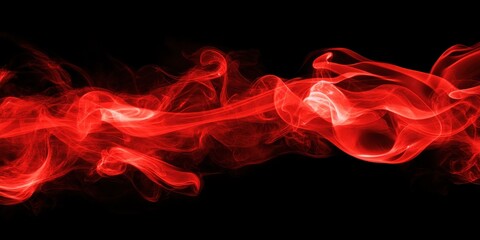 Poster - red smoke effect on black background