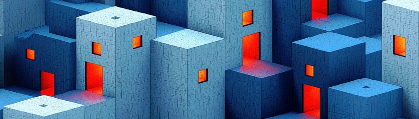 Poster - Futuristic Cityscape with Data-Inspired Design
