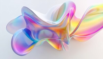 Poster - abstract colorful glass sculpture.