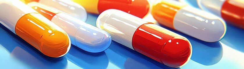 Poster - Colorful Capsule Assortment in Anime Style