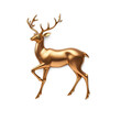 © Tark - Deer metallic 3D image of bronze deer on white background. Generative AI