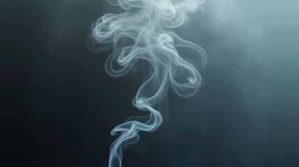 Wall Mural - a spiral of smoke rising upwards, with its density and form constantly shifting. the thick, dark spi