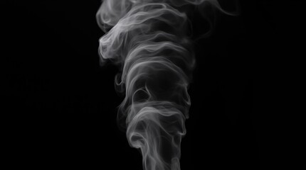 Wall Mural - a spiral of smoke rising upwards, with its density and form constantly shifting. the thick, dark spi