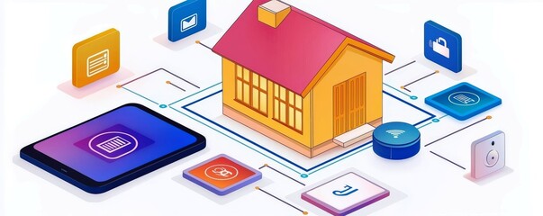 Poster - Smart Home Technology Concept Illustration