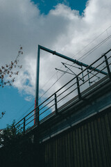 wire fence against blue sky