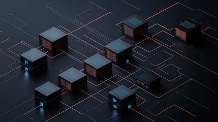 Wall Mural - PL/SQL block diagram for data flow