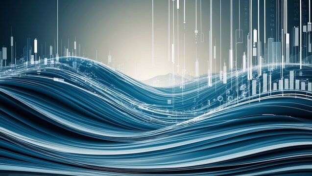 Abstract & science technology background. Network, particle illustration. 3D grid surface generative ai