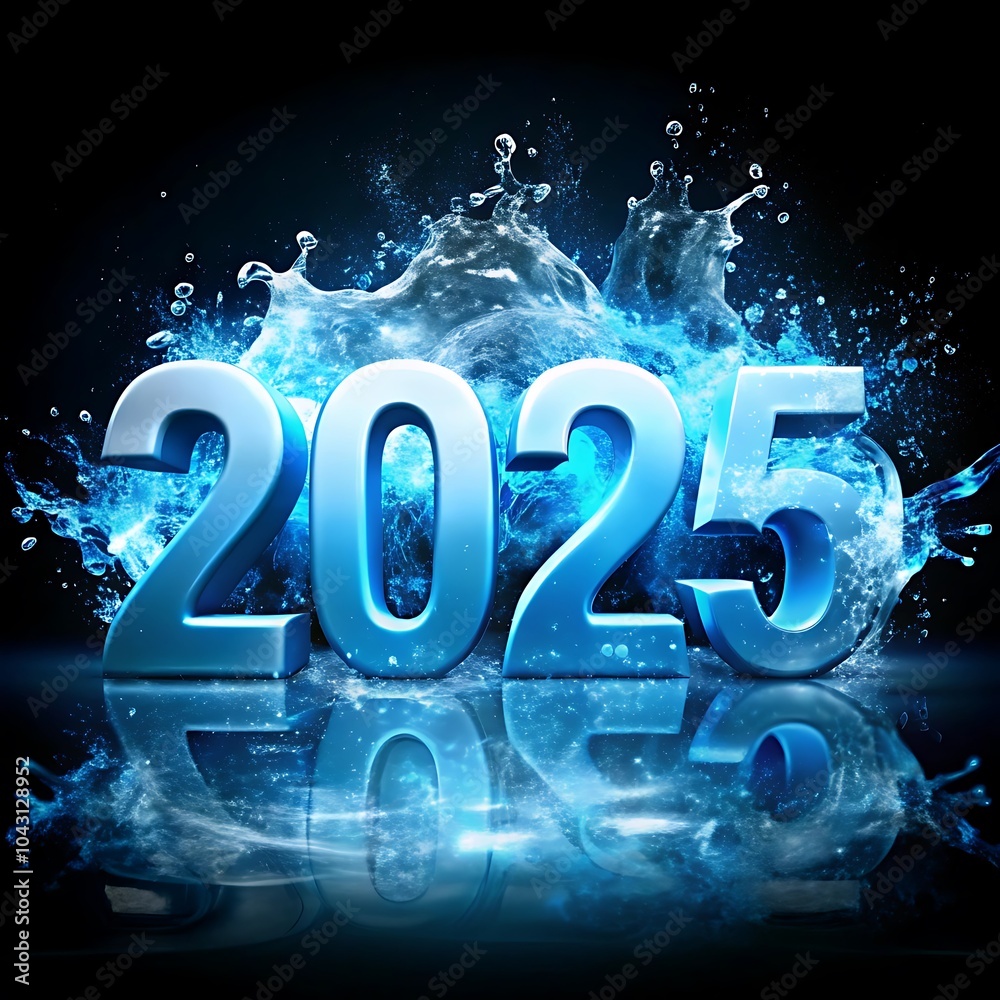 Happy New Year 2025 Design A Bold And Modern Graphic Featuring The happy-new-year-2025-design-a-bold-and-modern-graphic-featuring-the