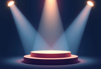 Wall Mural - stage with spotlight