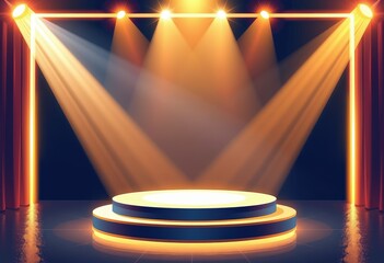 Wall Mural - spotlight on stage