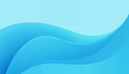 Aufkleber - Abstract blue background with a smooth wave. Simple soft blue wavy. Modern clean gradient design. Minimal light blue graphic pattern. Suit for banner, poster, brochure, website, flyer design
