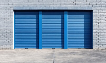 Sticker - Blue Garage Doors.