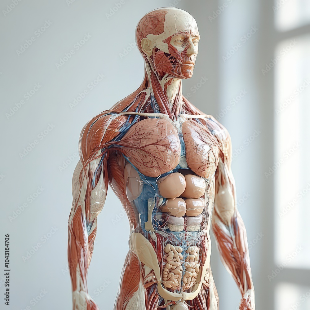 Human body anatomy in augmented reality. Realistic human anatomy model ...