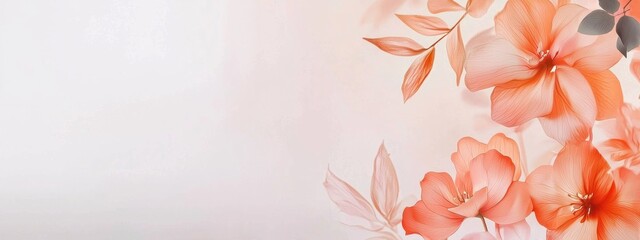 Wall Mural - Pastel Pink Flower Petals on Soft Background Generative AI