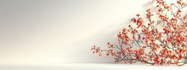 Wall Mural - Pastel Pink Flower Petals on Soft Background Generative AI