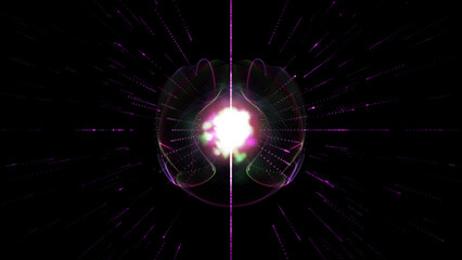 Poster - Wormhole right in time and space, clouds and millions of stars. Creative cosmic background