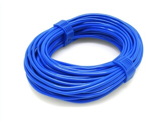 Poster - An isolated white background shows LAN cables with connectors close up.