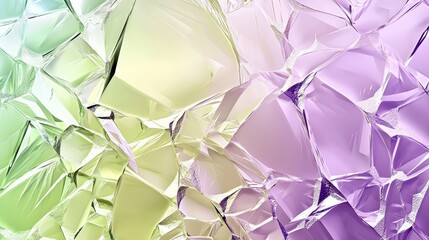 Poster - Abstract background with a stunning crystal structure in green and purple shapes, perfect for modern websites and banners