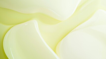 Poster - Luxurious yellow cream creates textured background for beauty products, flowing elegantly with elegance and sophistication
