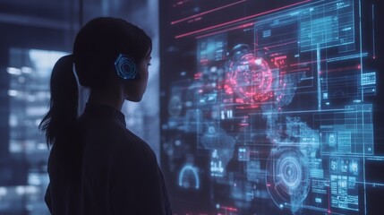 Aufkleber - a high-tech future of internet communication where users engage through holograms and real-time data