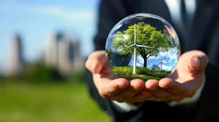  Alternative Energy Ecology. Concept image for marketing or advertising purposes.