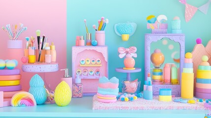 Colorful Pastel Decor for Creative Spaces