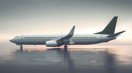 Poster - Lateral view of a plane. Airplane