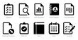 © popcornarts - A set of 10 ui icons as clipboard, search document, chart document