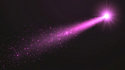 Poster - Dark pink purple glowing dust particles create an enchanting light effect, perfect for backgrounds and designs that evoke a magical atmosphere, adding vibrant color and depth to any creative project