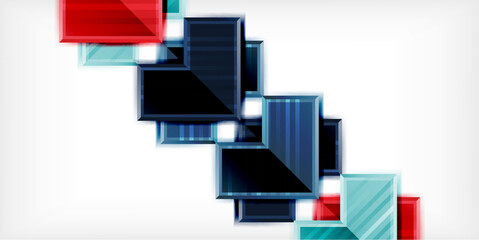 Poster - Arrow symbols created with 3d effects and line texture geometric abstract background
