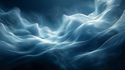 Poster - A Stunning Ultra View: Waves and Particles Dance on a Gradient Background with Colorful Particles, Creating a Mesmerizing HD Wallpaper.