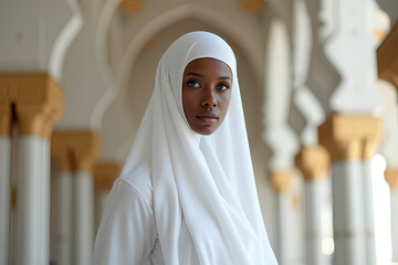 portrait of a mystical oriental woman in a hijab